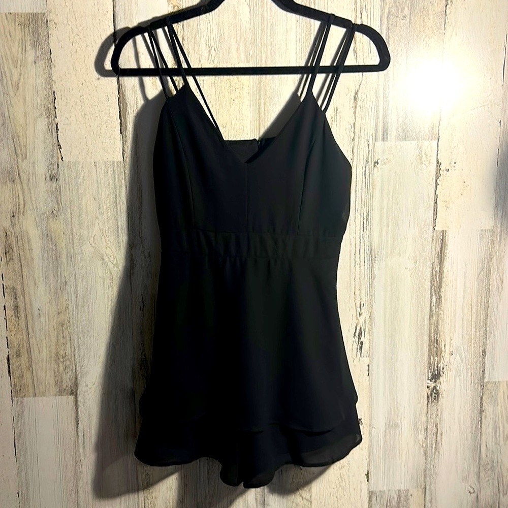 Francesca’s Altar’d State Romper Black Dress